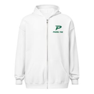 Unisex Padel Zip Hoodie Embroidered – Icon Green