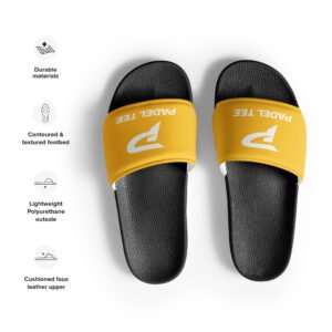 Women’s Padel Comfort Slides Match Day – Mustard Yellow Ed.